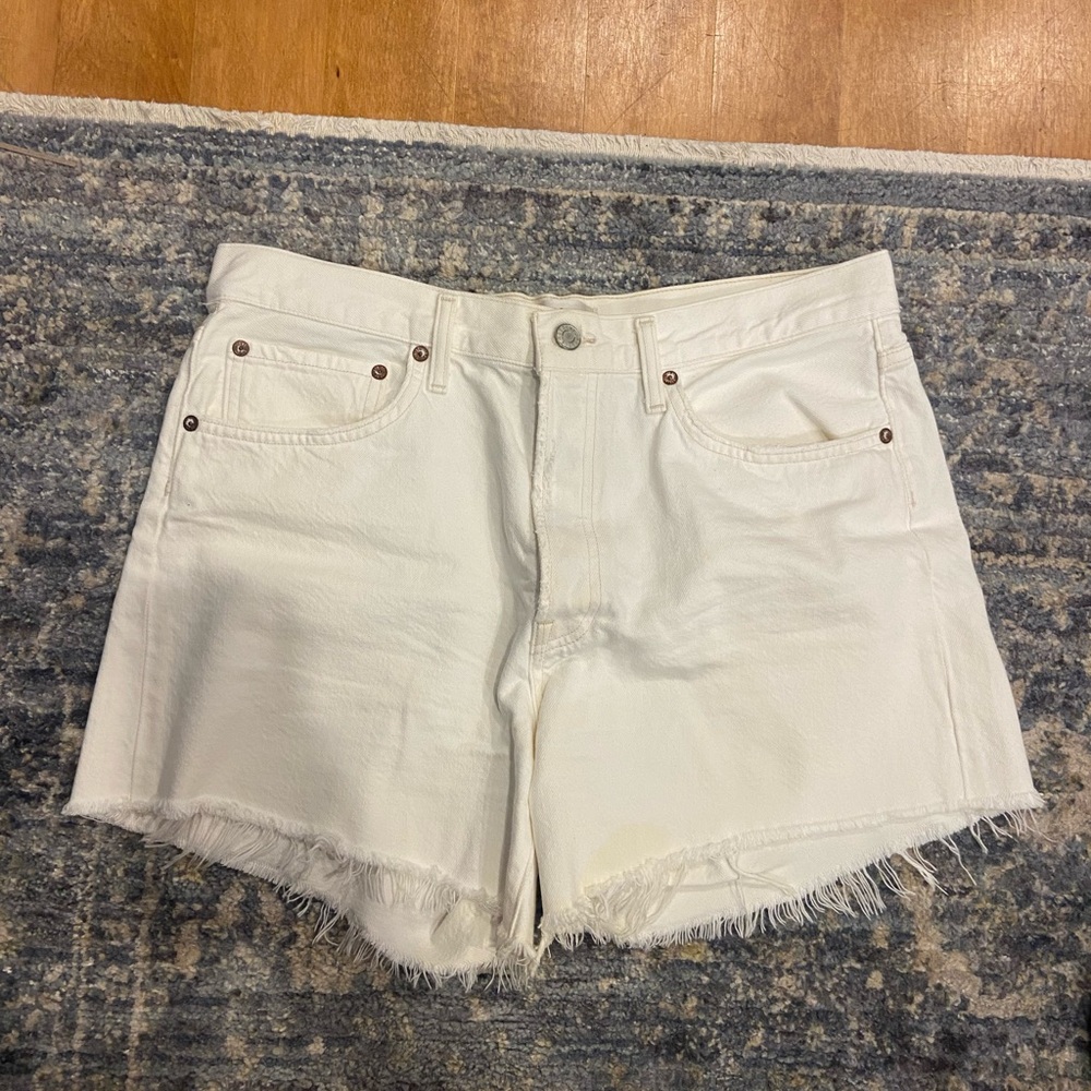 AGOLDE White Jean Shorts Size 29